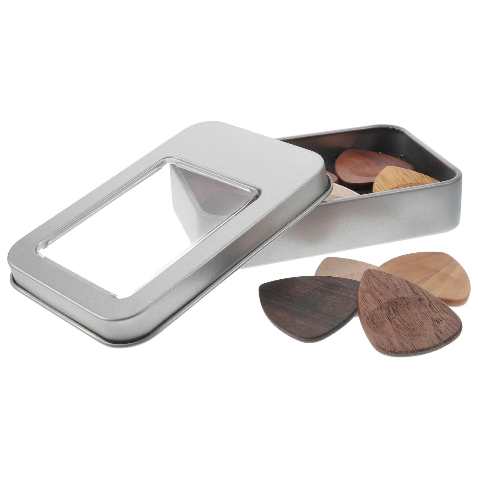 

1Set Guitar Picks Variety Pack Heavy Duty Wooden Plectrums for Electric Acoustic Bass Ukulele Thick Sound Enhancing Picks Kit