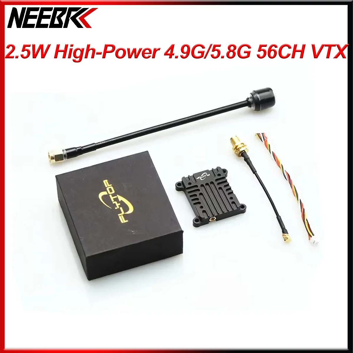 

2.5W Highpower 4.9G 5.8G 56CH VTX 150mm Long Antenna Input Image Transmission Module Adjustable Transmitter for FPV Racing Drone