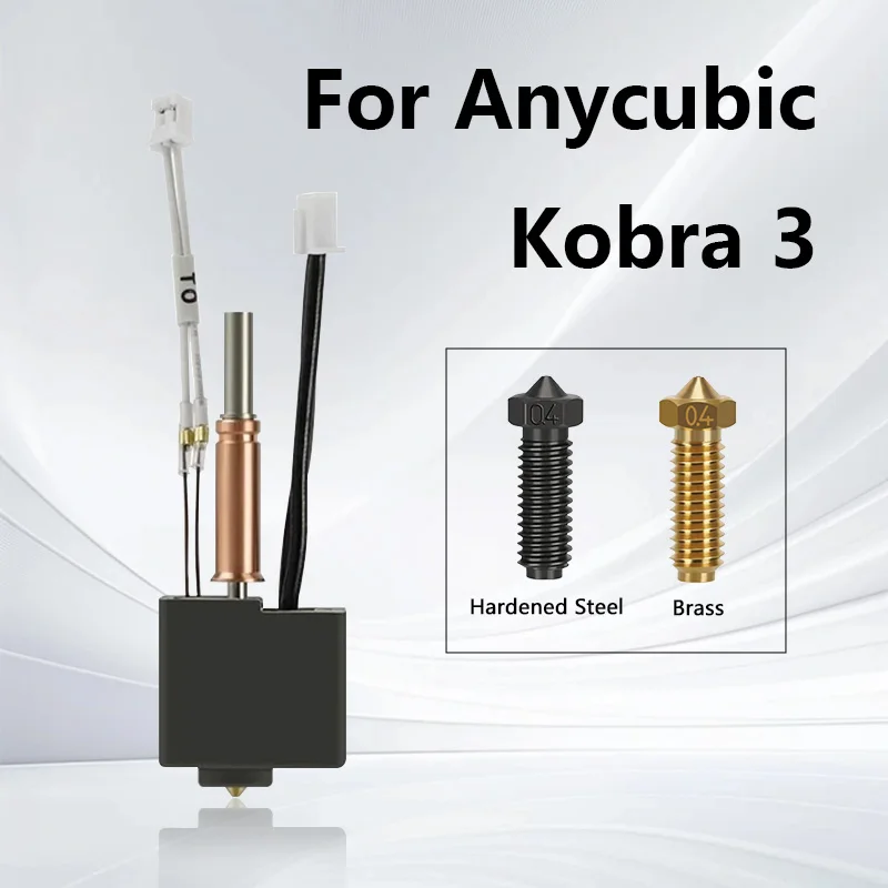 

Для Anycubic Kobra 3 комбо Hotend сопло термистора нагревательная трубка 24 в 50 Вт Нагревательный блок для Anycubic Kobra3 запасные части