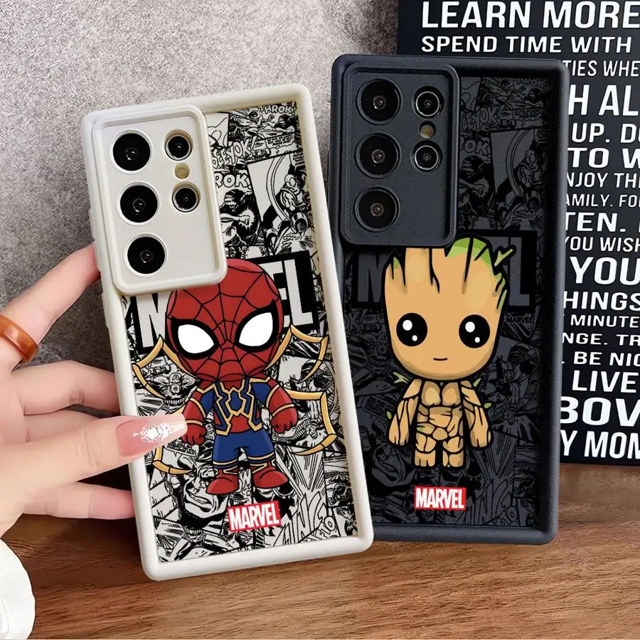 Marvel Sipiderman Groot- Phone Case for Samsung Galaxy S24 FE S23 Ultra S22 S21 S20 FE S22 Plus S23 S21 Ultra Shell Soft Cover