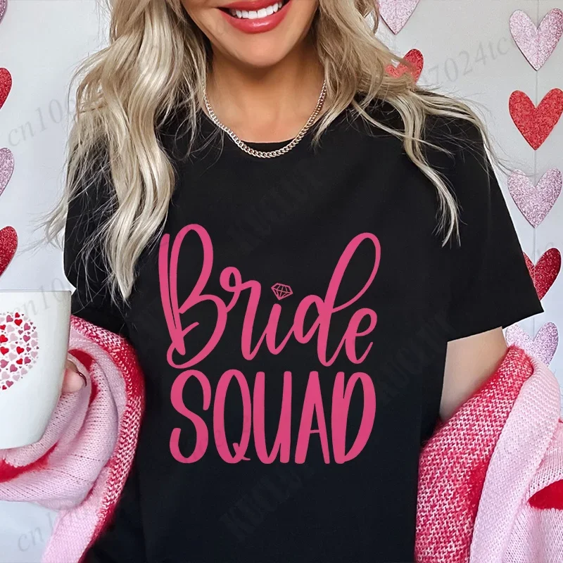 Team Bride T-shirt for Women, Bachelorette Hen Party Tops, Bridal Shower Hen Party T-shirt, Maid of Honor Bridesmaid Squad Shirt