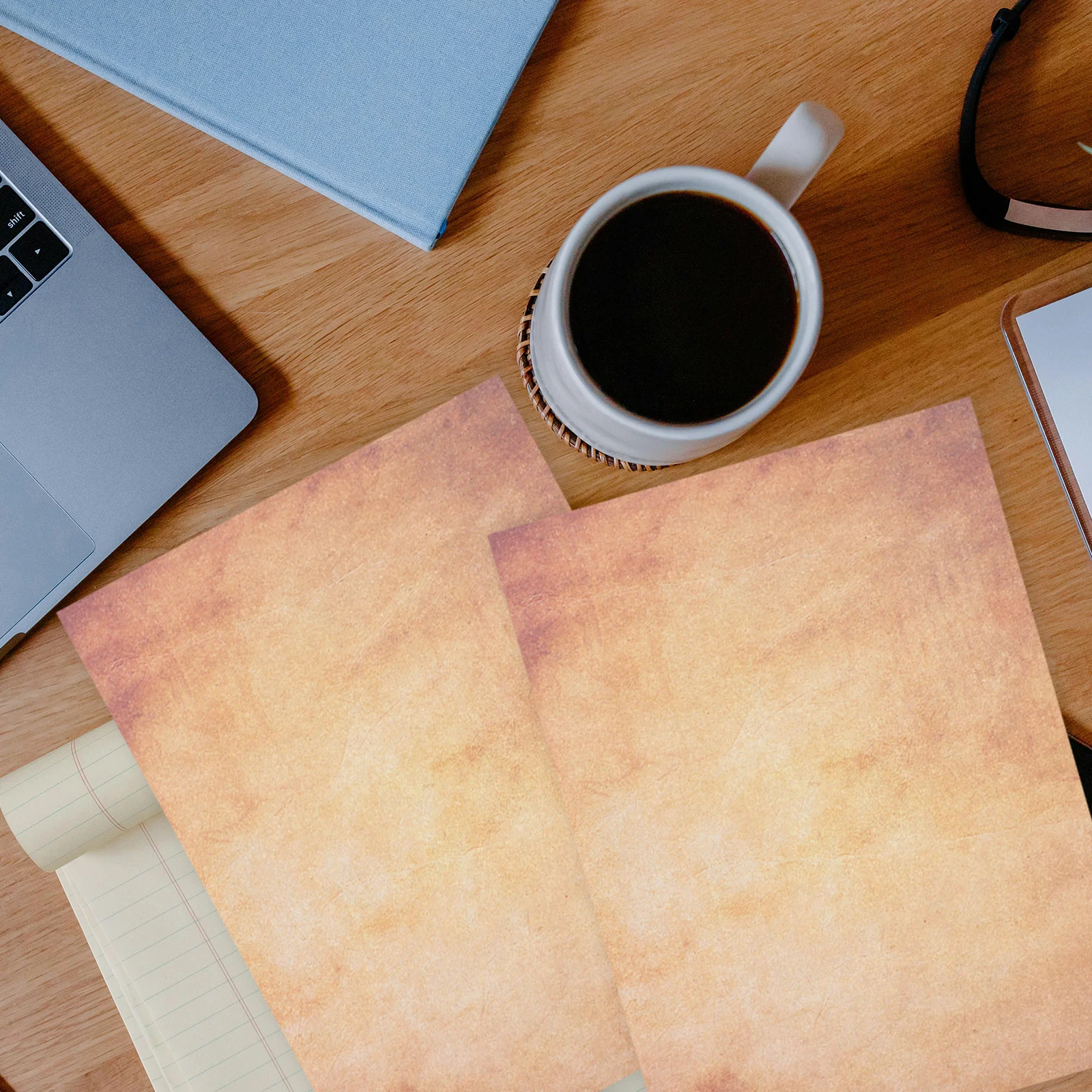 

50 шт. винтажная бумага для письма формата А4, двусторонняя канцелярская бумага, гладкий толстый пергамент для печати, ремесленных проектов, офиса, школы