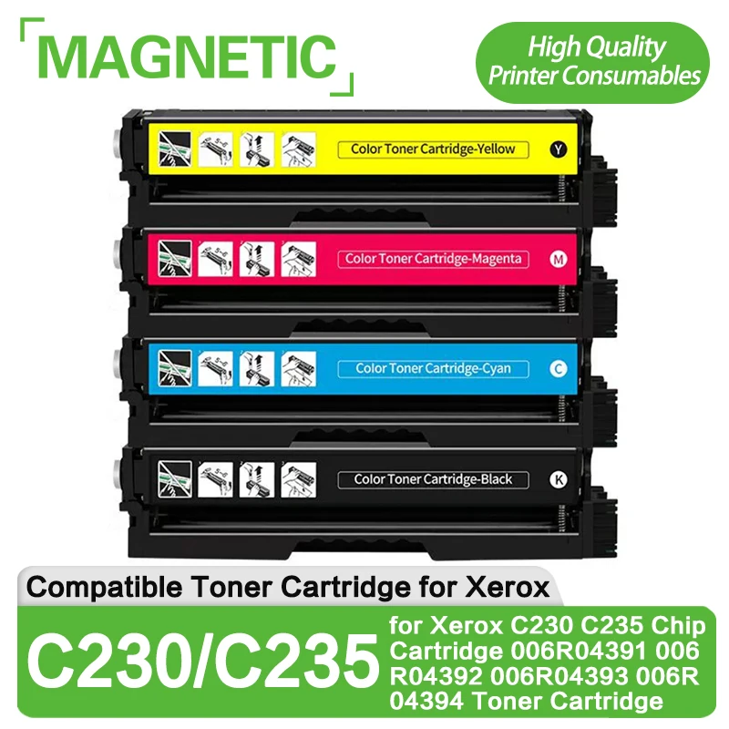 Suitable for Xerox C230 With Chip Cartridge C235 Chip Cartridge 006R04391 006R04392 006R04393 006R04394 Toner Cartridge