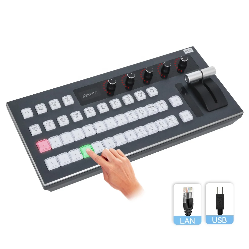 New Design Signal Resolution 1080P OBS ATEM VMix Broadcast Video Streaming Switcher Keyboard For Livestreaming