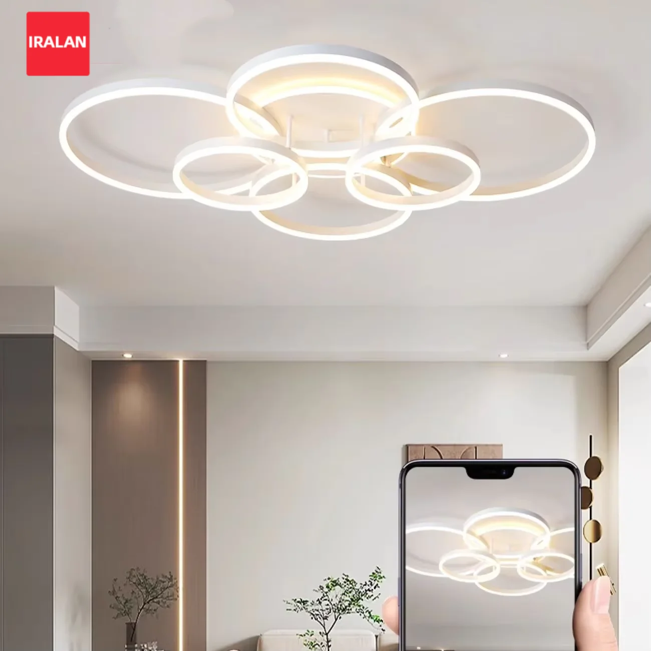 IRALAN LED chandelier home lighting ring ceiling chandelier living room bedroom lighting chandelier simple ceiling light
