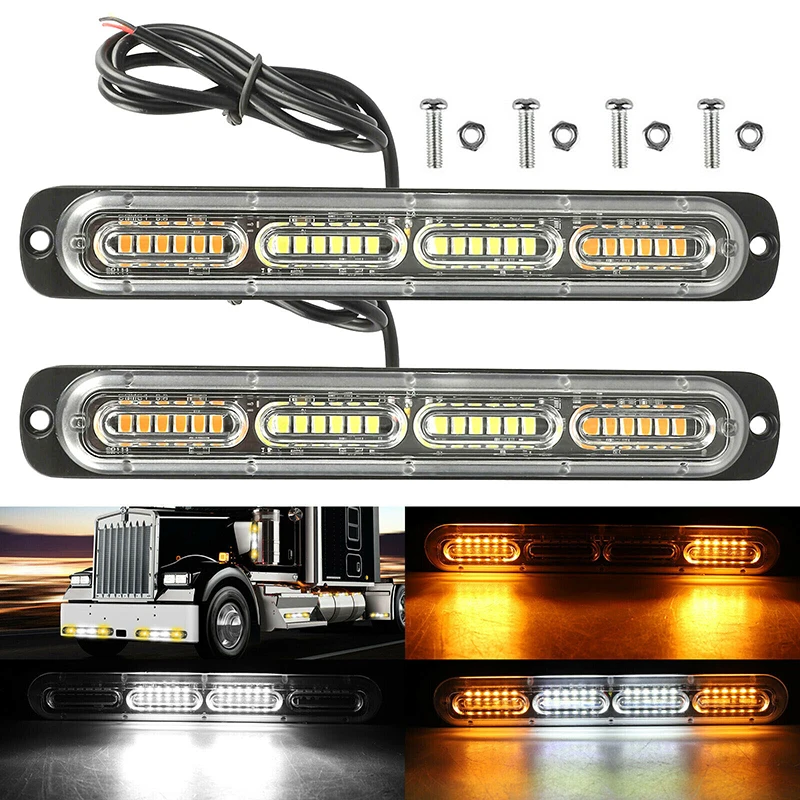 24 LED Car Strobe Warning Light Grill Flashing Breakdown Emergency Light Car Truck Trailer Beacon Lamp LED Side Light For Cars