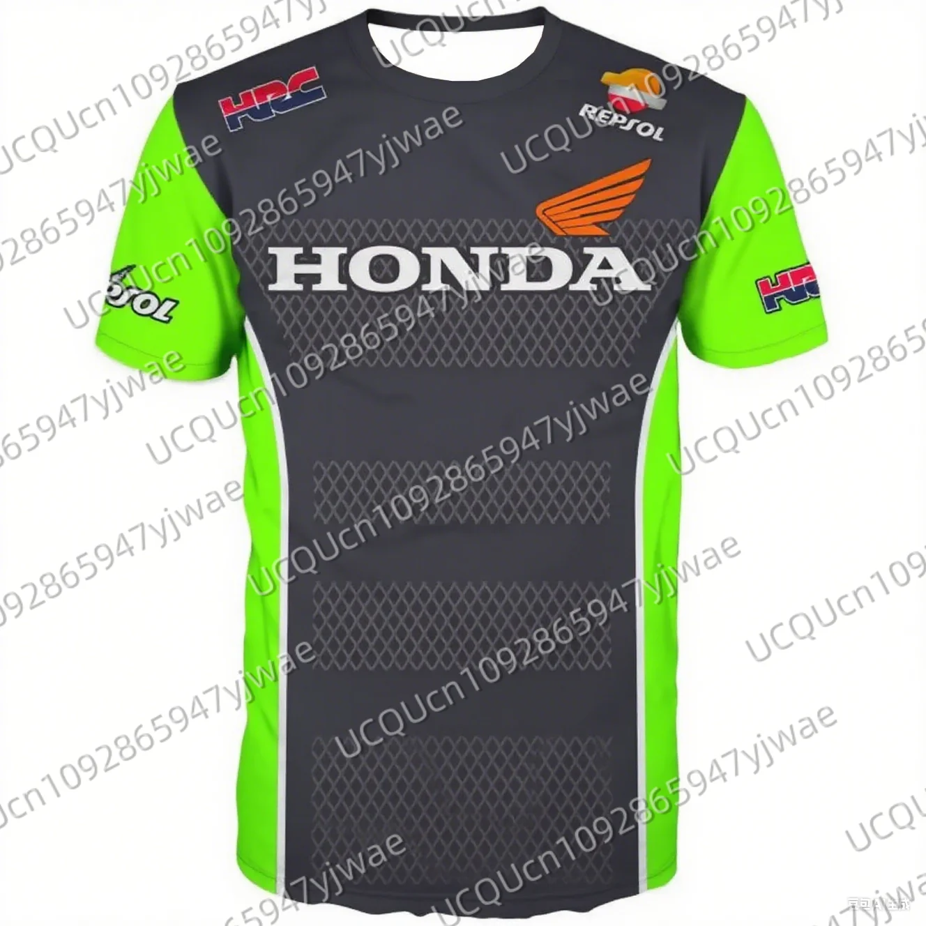 Men's Summer Honda Racing T-shirt Quick Dry Motorcycle Biker Short Sleeve Lightweight Breathable Sportswear for Outdoor Riding