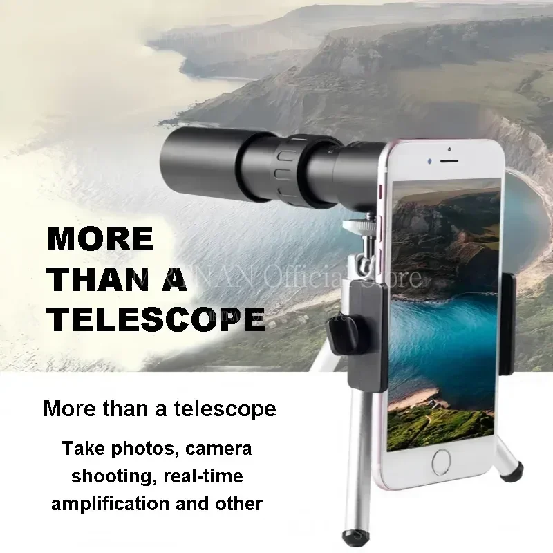 

10-300x40 зум-телескоп HD 4K, портативный мощный бинокль, большой радиус действия, профессиональный монокуляр, искусственная кожа для охоты, кемпинга