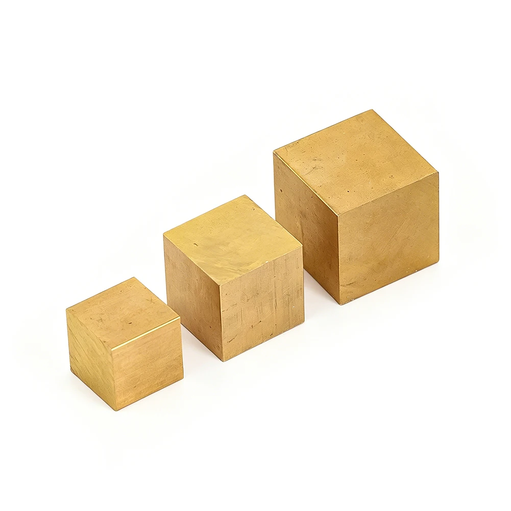 Premium Minimalistischer Massiver Messing-Würfel Briefbeschwerer in Verschiedenen Größen 20/25/30mm Schreibtisch-Deko-Ornament für Büro Studium Fotografie-Requisite Geschenk – Detail 2