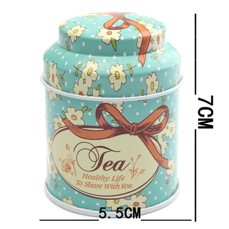 Vintage Palace Iron Storage Can Candy Cosmetics Storage Box Metal Can Tea Coffee Sugar Storage Jars Gift Tea Box Organizer