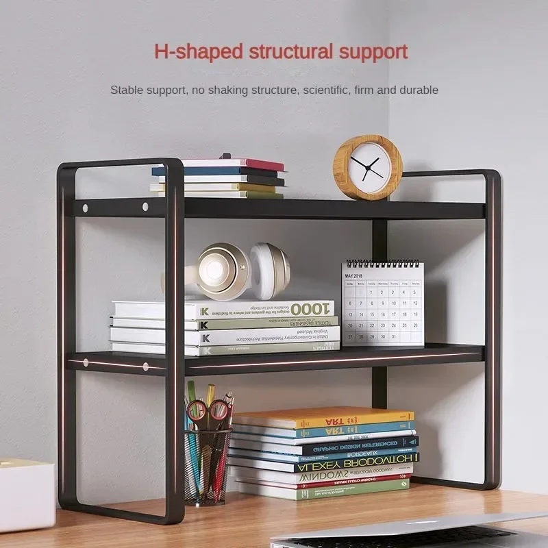 Student Dormitory Desktop Book Storage Rack Layered Sorting of Office Desk Clutter Bedroom Cosmetics Perfume Iron Storage Rack