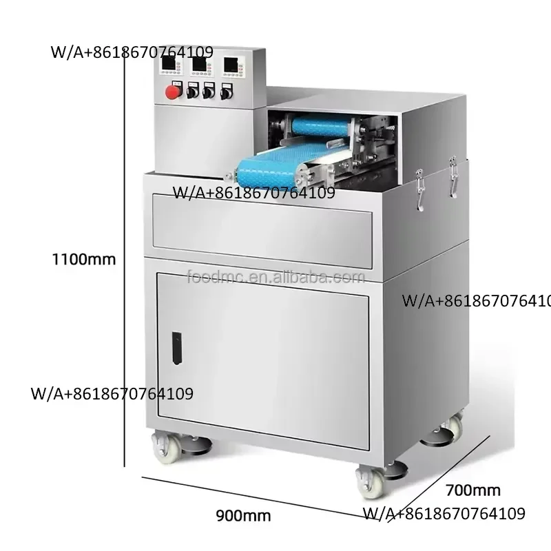 Restaurant automatic chicken breast slicer with motor 220V horizontal slicing chicken slices