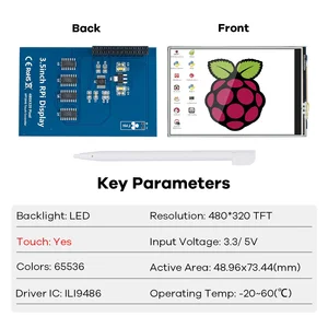TFT LCD screen with touch panel, 3.5 inch, 480x320, for raspberry pi1/raspberry pi 4, v3, free shipping 8 Main Sales Display Ford Panel - №4