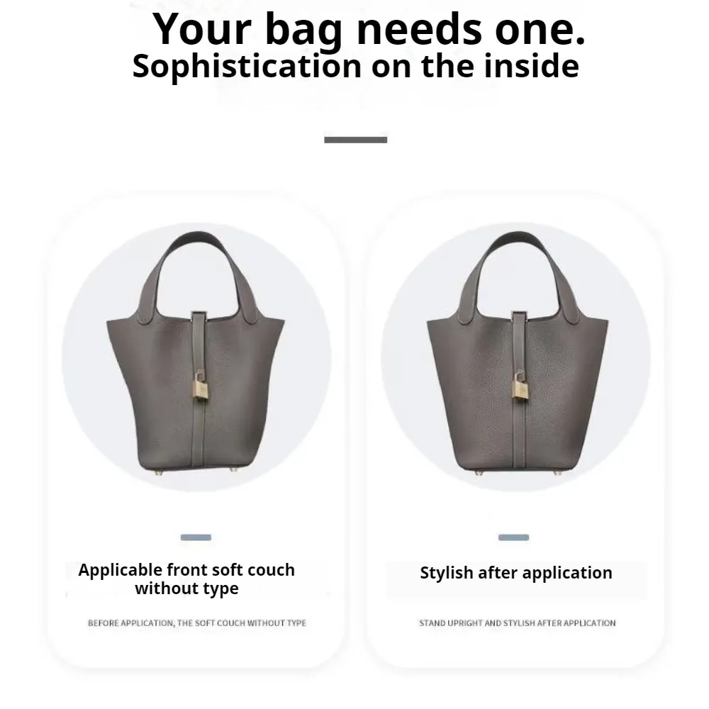 ورأى إدراج مقسم حقيبة يناسب Picotin 18 22 26 دلو حقيبة بطانة المشكل الداخلية محفظة مقسم حقيبة يد تخزين حقيبة مستحضرات تجميل محمولة #3