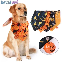 Halloween Pet Scarf Pumpkin Dog Bandana with Bell Funny Dog Cat Triangle Towel Witch Puppy Bibs Dress Up Halloween Pet Supplies