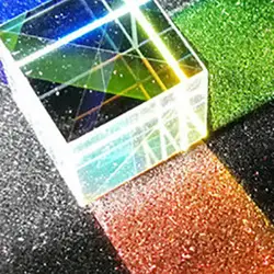 Physics Optical Glass X-cube Dichroic Cube Prism RGB Combiner Splitter Educational Gift Class Physics Educational Toy