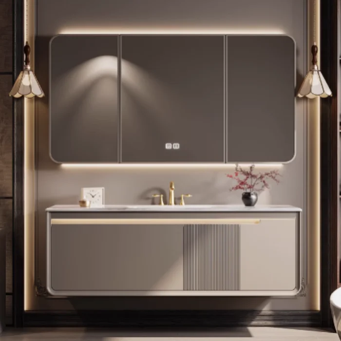 

Customized Hot Sale Modern Bathroom Furniture Design Wall Sink Cabinet Bathroom Floating Bathroom Vanities Unit