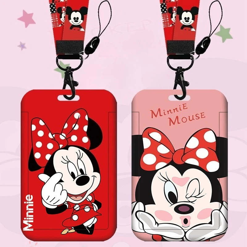 

Disney Card Holder for Students Employees with Mickey Minnie Cartoon Design Badge ID Access for Work School Public Transport