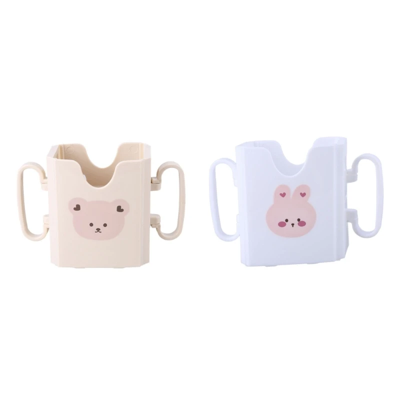 Cartoon Milk Pack Holder Practical Storage Solution Holder Tray Sleeve No Squeeze for Baby Self Feeding