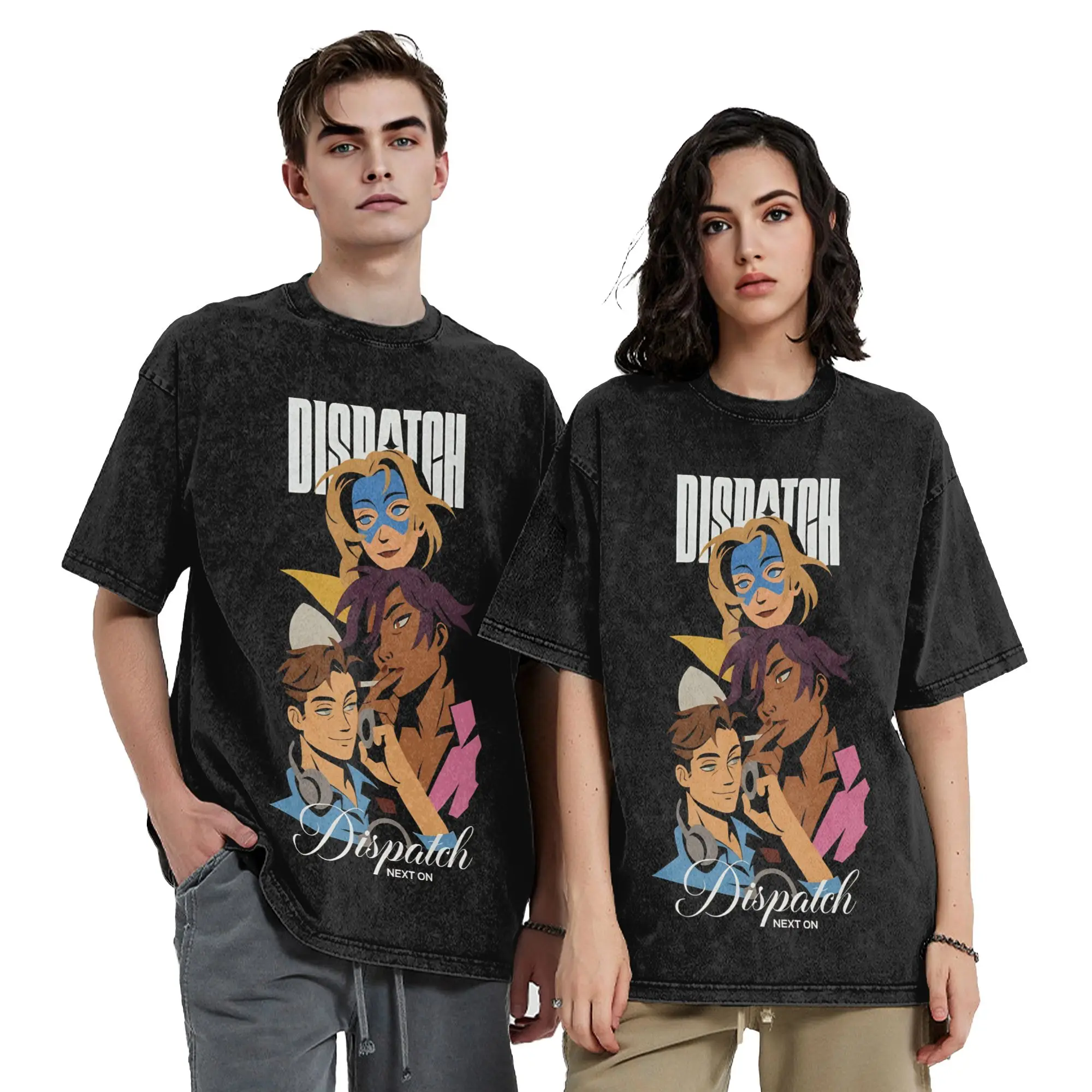 Washed T Shirt Dispatch Game Blonde Blazer Robert Robertson Invisigal T-Shirts Oversize  Streetwear Tops Tees for Men Women