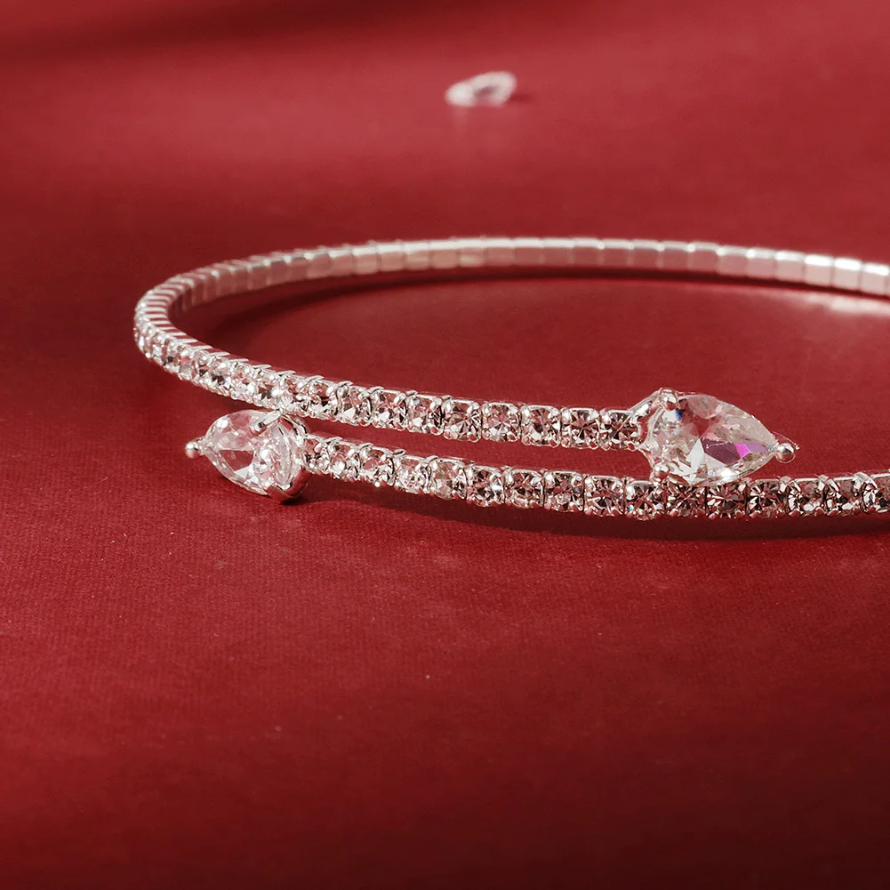 Miallo Fashion Rhinestone Bracelets for Women Silver Color Bangle Shining Luxury Trendy Ladies Girls Bracelet Jewelry Gifts 2026