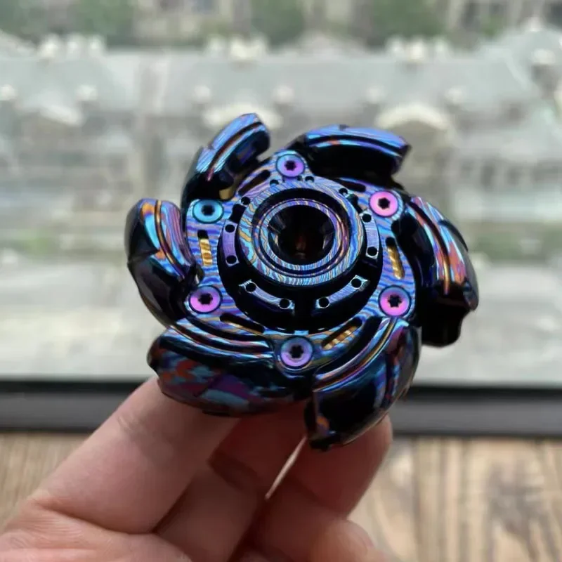 Giroscópio Incrustado Cobre Fidget, EDC Fidget Spinner, Giroscópio Ligação