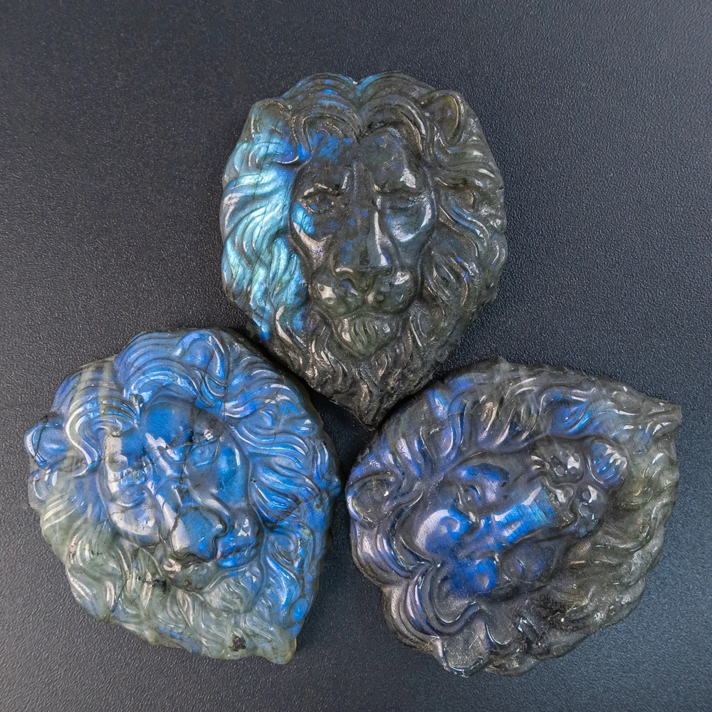 

48X38X11mm Hand-Gouged Labradorite Pendant Intense Yellow Blue Flash Gem for High-End Boho Jewelry Making Diy Necklace