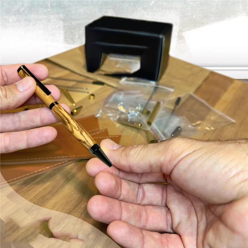 

A95I-Twist Set Pen Kits For Woodturning 10Pack Premium Titanium-Slimline Rollerball Turning Supplies Lathe Turning Accessories