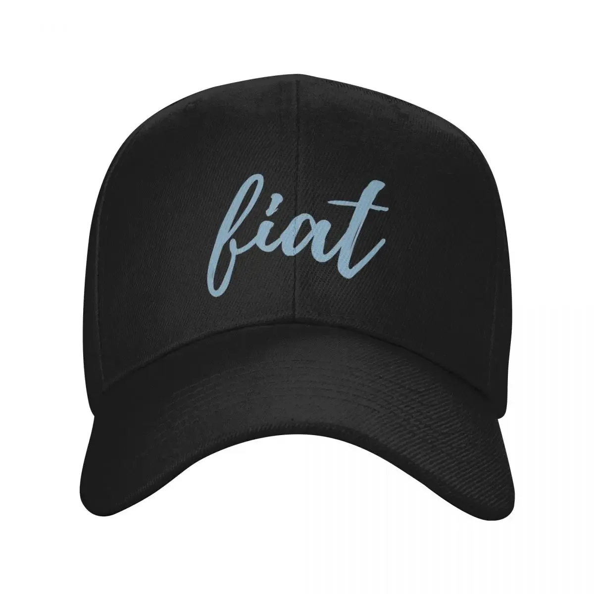 Virgin Mary's Fiat Light Blue Cursive Baseball Cap Golf sun caps Boy Child Women's