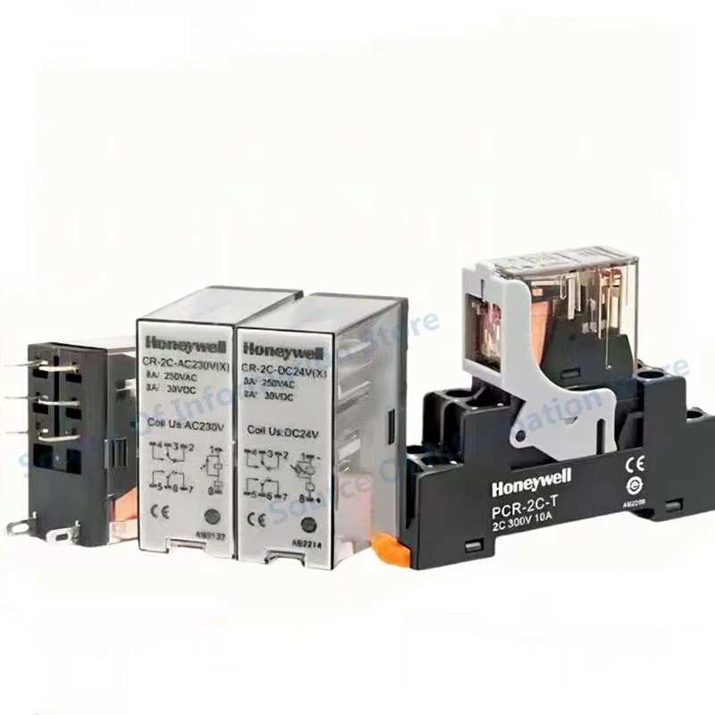 

10Pcs CR-2C-DC24V(X)AC230V(XJ)Intermediate Relay with Lamp PCR-2C-T Base