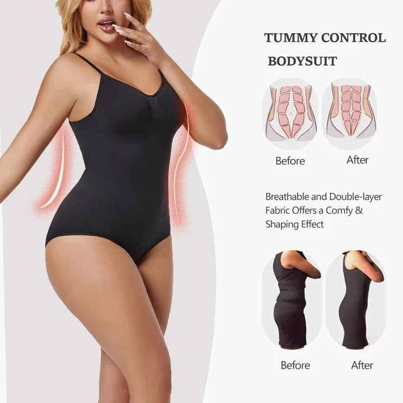 Dames Rugloze Bodysuits Naadloze Shapewear Thong Butt Lifter Body Shaper Afslankende Hemdje Tops Buik Controle Korset