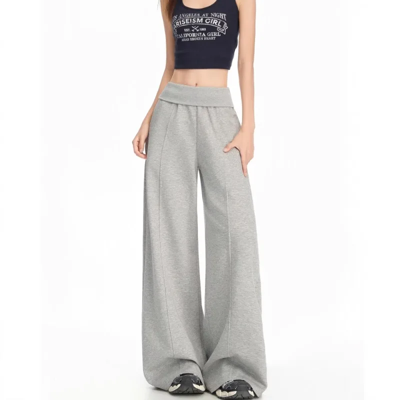 Women Summer Modal Wide Leg Pants High Waist Loose Yoga Fitness Casual Long Trousers