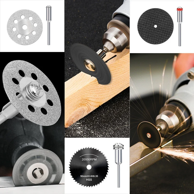 B62B 32pcs Cutting Discs for Rotary Tool, 3 Different Saw Blades to Meet Your Different Needs, Cutting Wheel Set view 3