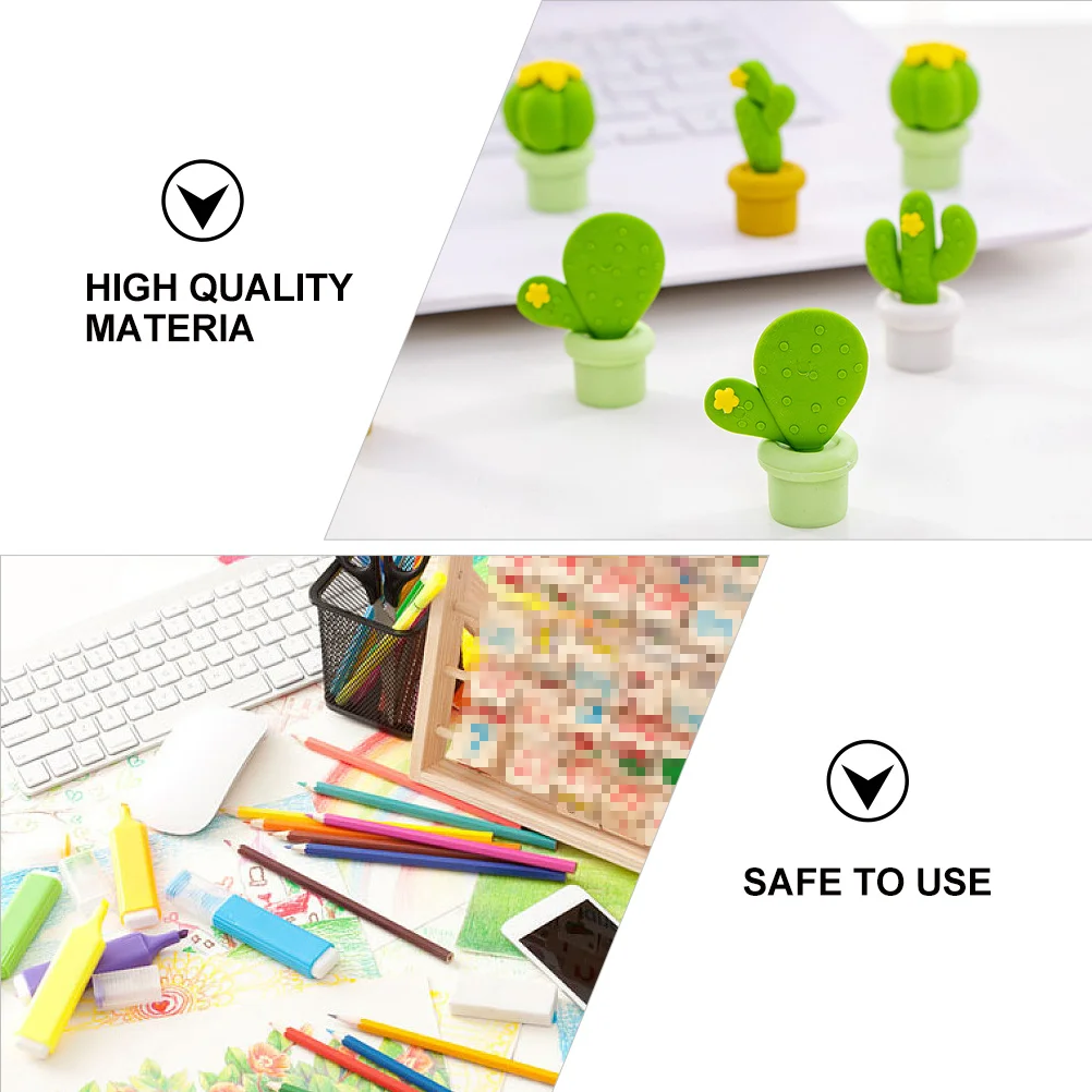 

15Pcs Cute Cactus Erasers Cartoon Creative Rubber Erasers for Student Stationery School Drawing Supplies Eraser