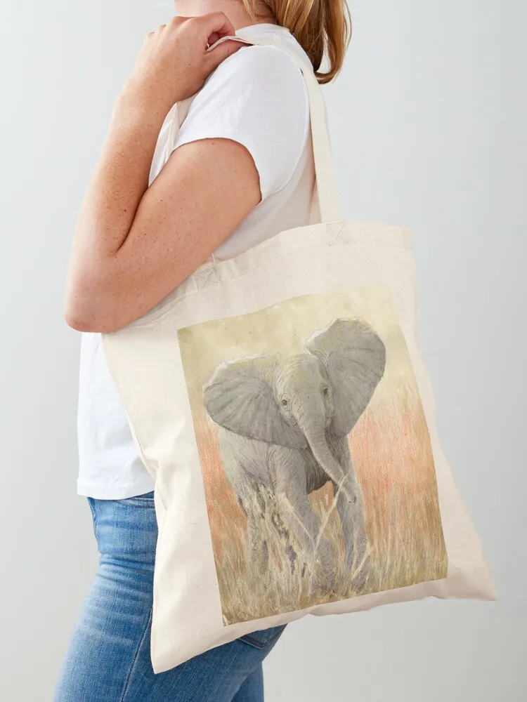 

African Baby Elephant Tote Bag women bag Canvas stote bag Handbags bags luxury women