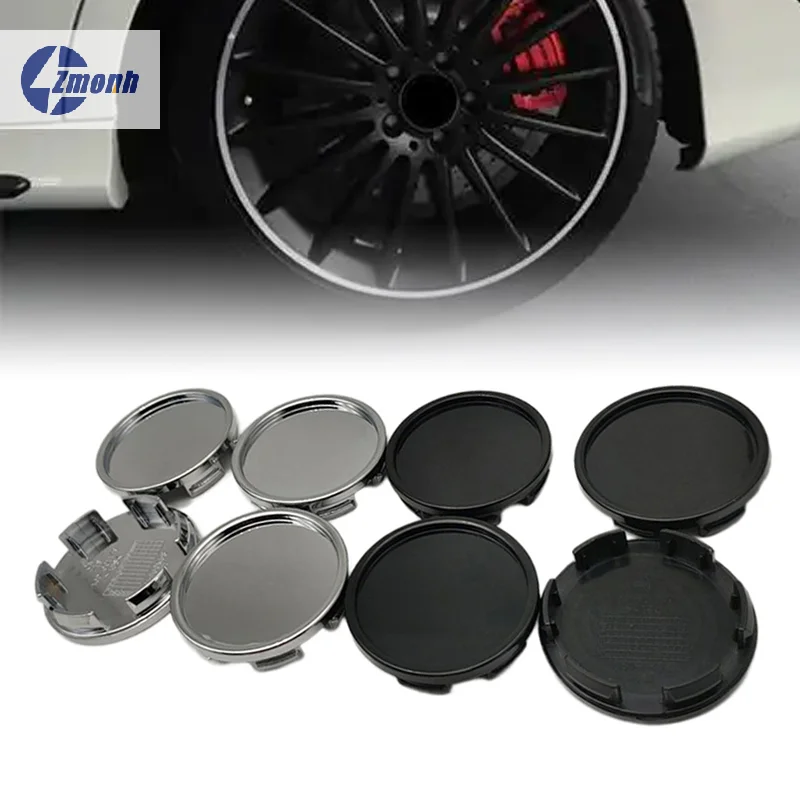 Novo! Kit com 4 Calotas de Roda em ABS de 58MM para Carros - Acessórios de Estilo Automotivo