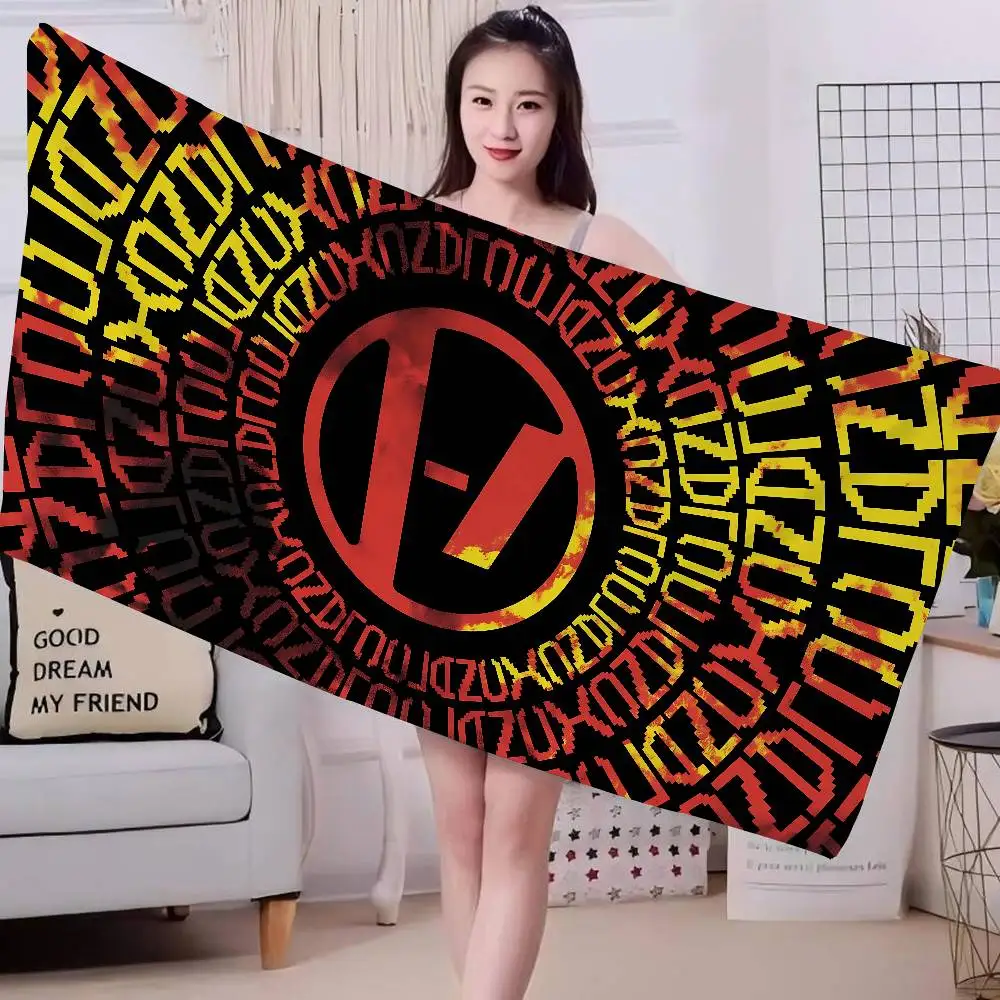 Popular T-Twenty One Pilot Band Microfiber Printed Beach Towel Mountain Climbing Yoga Beach Swimming Running Soft Towel