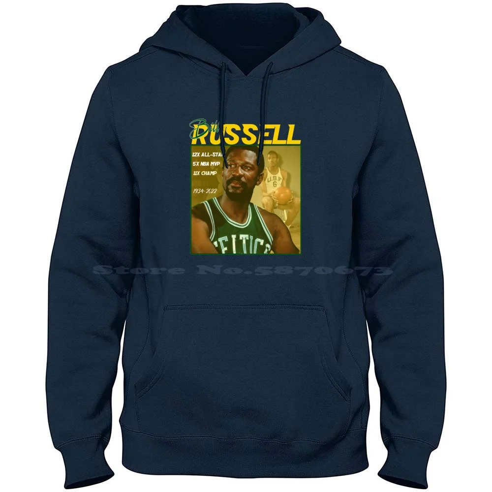 Bill Russell 1934 2022 Shirt 100% Cotton Hoodie T Shirt Basketball Rip Bill Russell Legend Bill Russell Dead Bill Russell Death