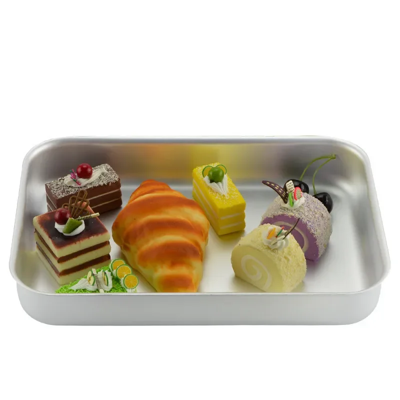 Baking Tray Rectangle Oven Baking Aluminium Cake Pan Non-Stick Biscuit Cookie Macaroon Pastry Tools Bakeware Set  baking sheet