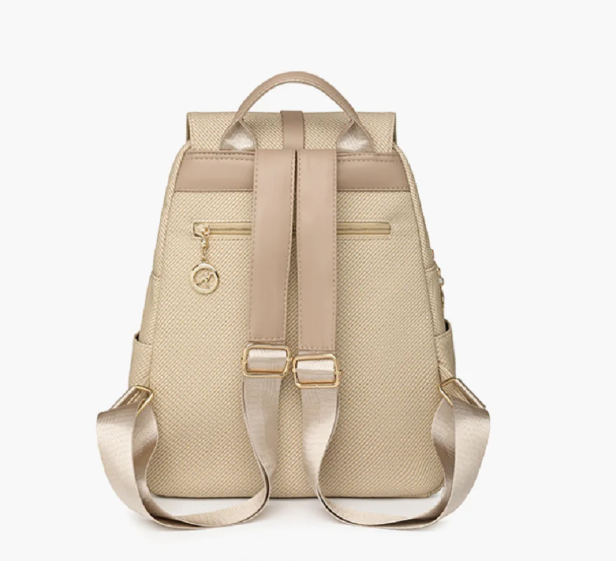 New Women's Korean Fashion Soft Leather Travel Backpacks Casual High Capacity Shoulder Bags Totes Preppy Style Laptop School Bag