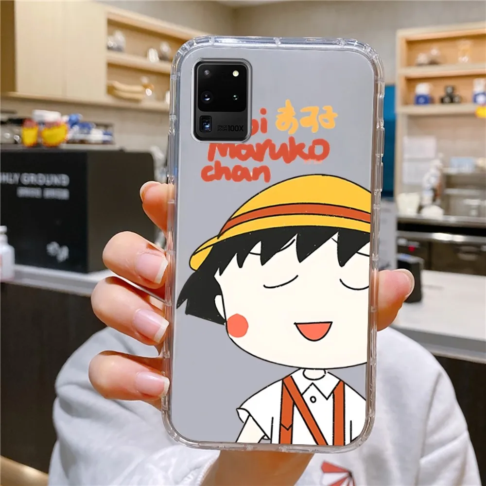 C-Chibi M-Maruko C-Chan Phone Case For Samsung Galaxy A52 A12 A51 S21 Edge S22ULTRA S23 S20LITE Plus Ultra Transparent Cover