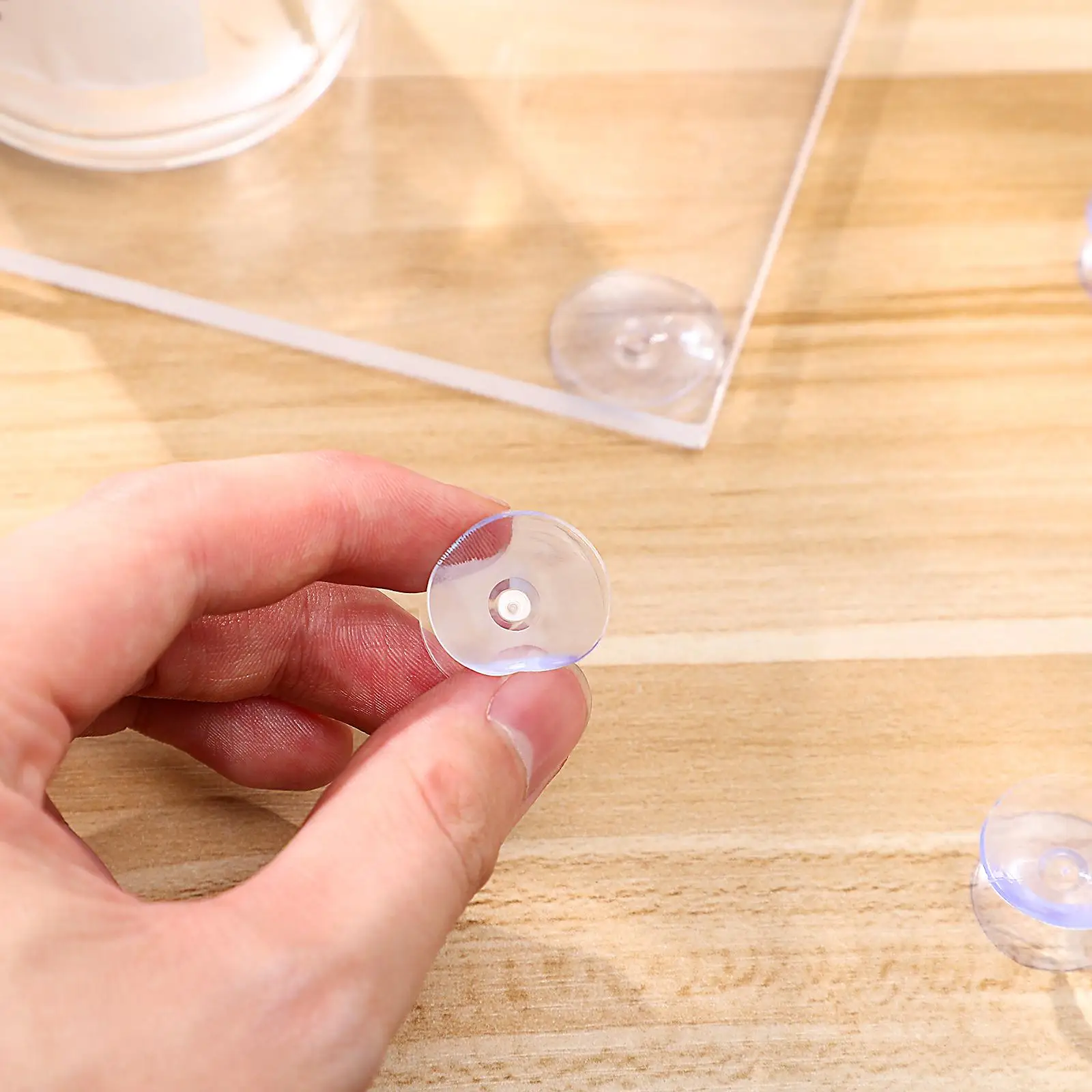 12 Pcs Suction Cups Double Sided Pads Glass Table Tops Nonslip Pads For Glass Table Tops Clear Spacers Nonslip Furniture Legs