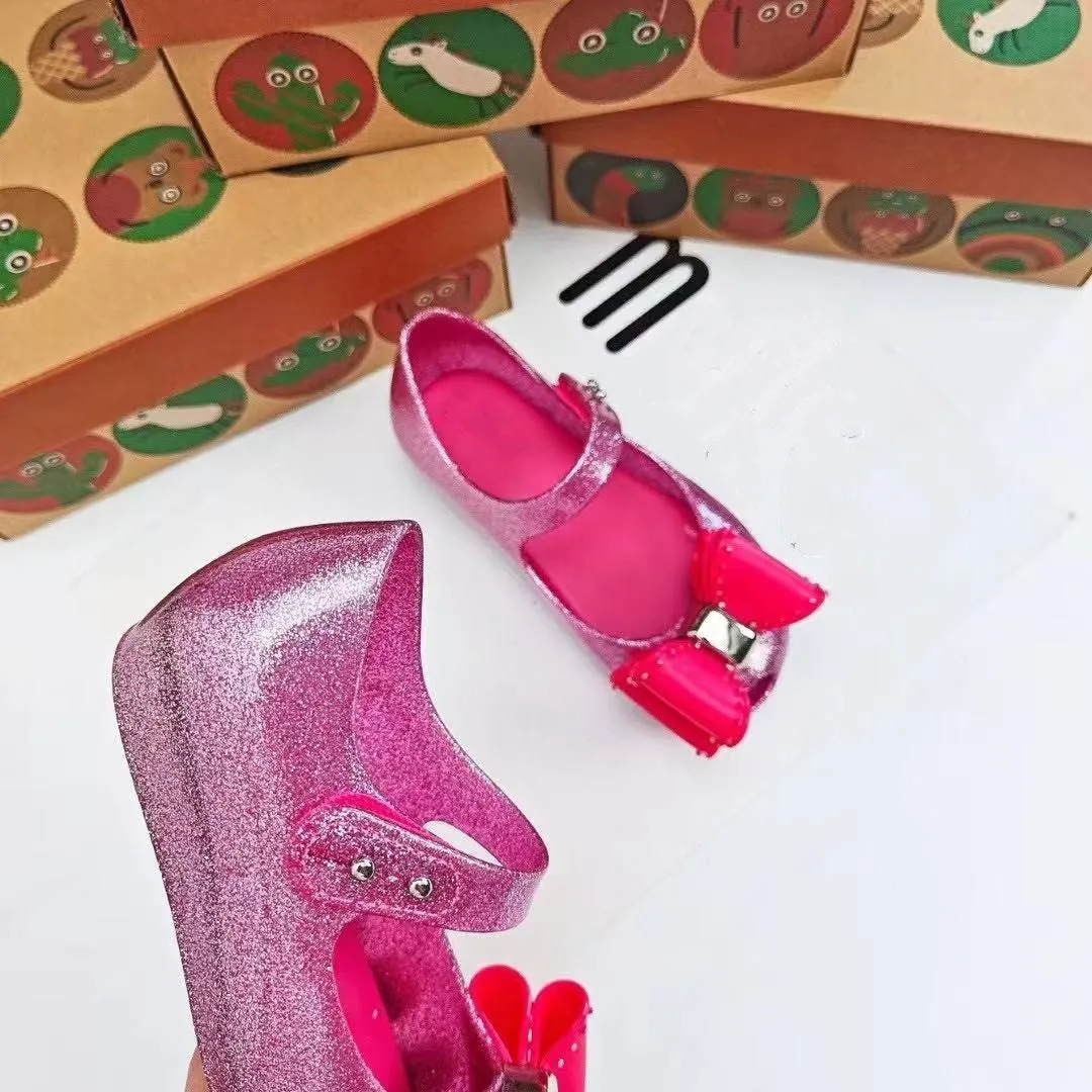 الأم وأنا جديد الكلاسيكية الأطفال الربيع الصيف هلام أحذية الأميرة فتاة ليوبارد القوس الصنادل النساء أحذية الشاطئ الناعمة HMI189 #5