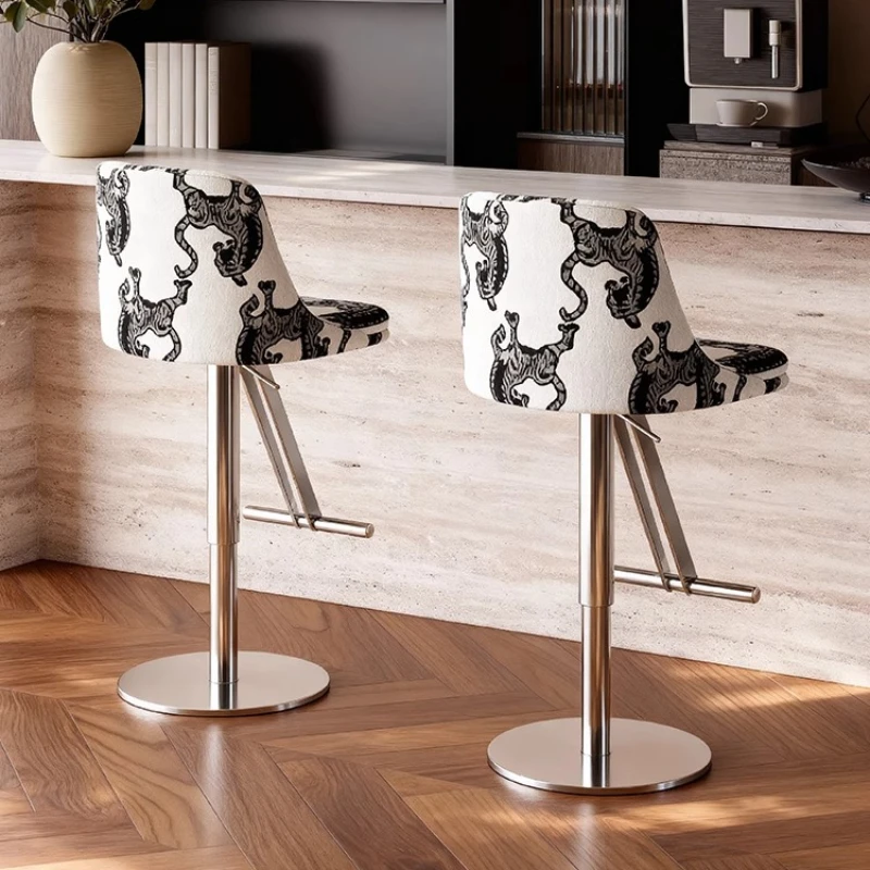 회전식 고급 바 의자 디자이너 조절식 레스토랑 위시본 모던 바 의자 금속 편안한 카데이라 독특한 가구