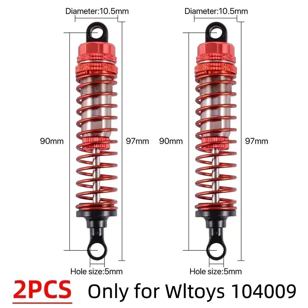 Wltoys 104009 RC Shocks Absorber Damper 1972 Aluminium Alloy 1/10 Scale Truck Off-Road Racing Buggy Shocks RC Car Parts