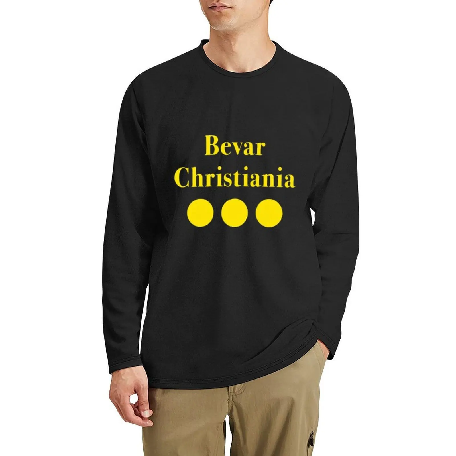 

Bevar Christiania Long T-Shirt tees quick drying t-shirt korean fashion animal print shirt for boys mens graphic t-shirts funny
