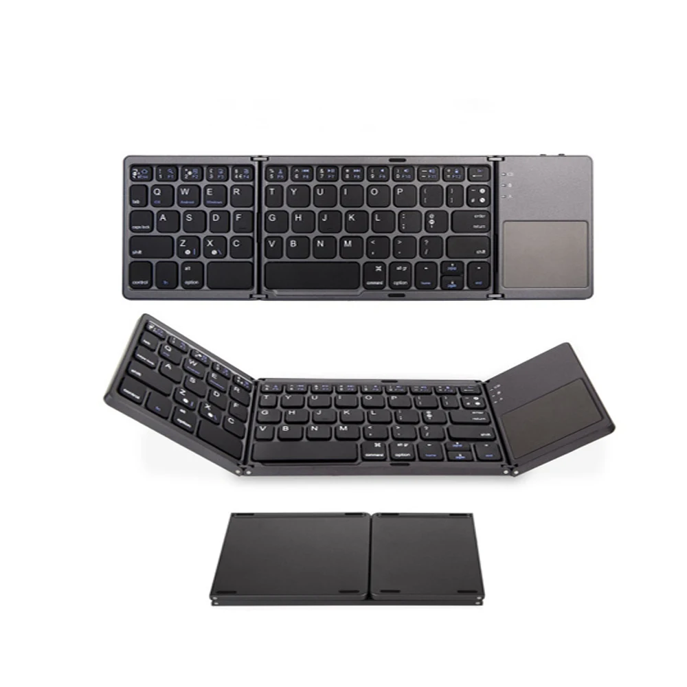 Trifold Keyboard With Touch Pad Foldable Bt Keyboard With Touch Pad Oem Ultra Slim Portable Wireless Keyboard Bu