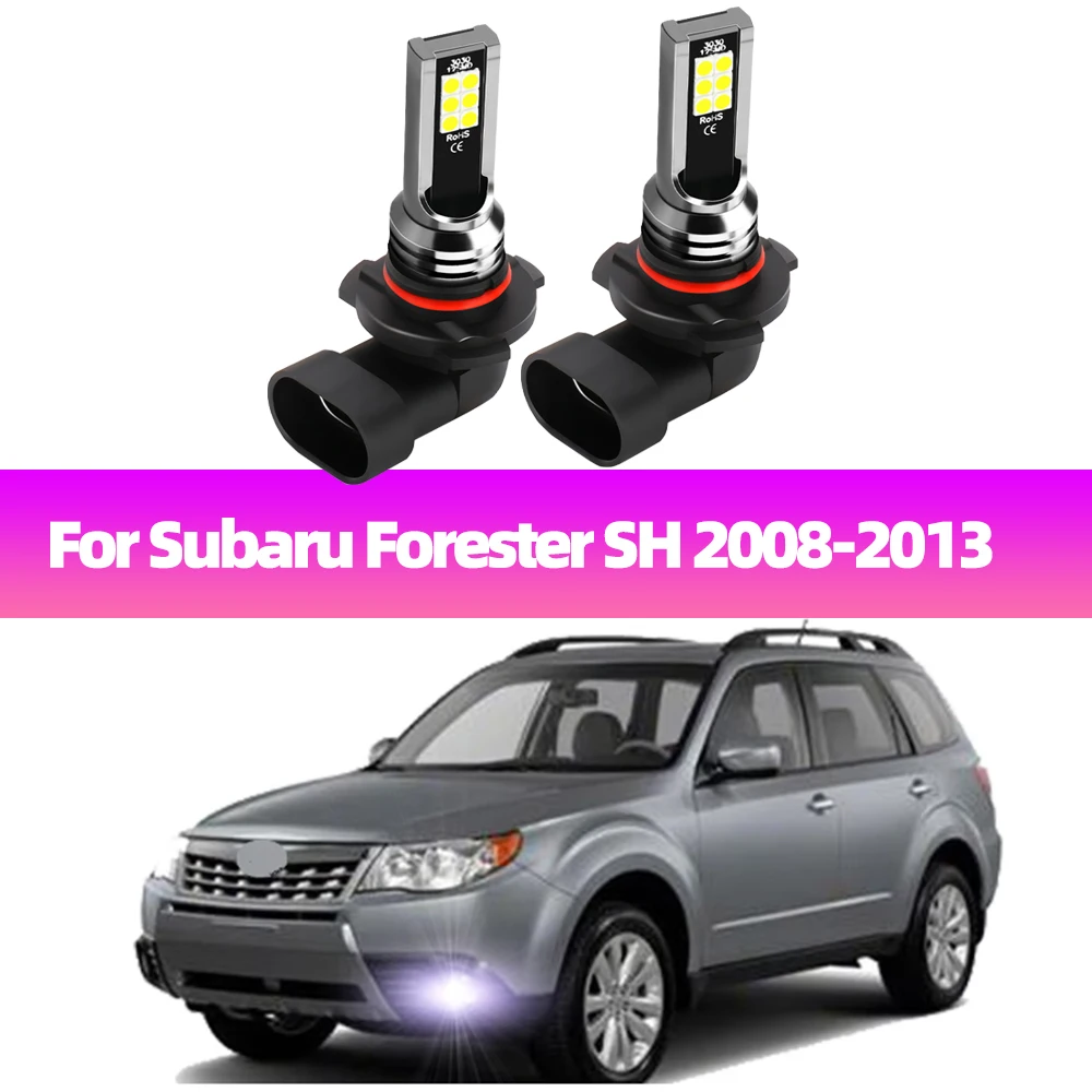 

2Pcs LED Fog Lamp Bulbs For Subaru Forester SH 2008 2009 2010 2011 2012 2013 Car Front Fog Light White 6000K Auto Foglights 12V