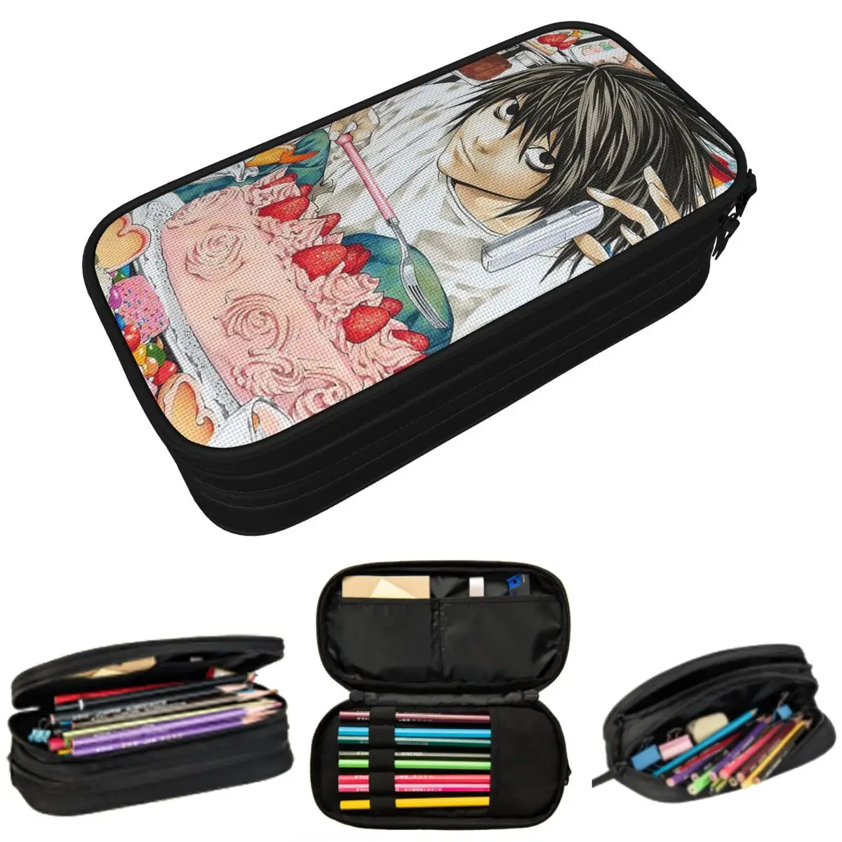 Deaths Notes Ryuk Anime Pencil Case for Boys Girls Gifts Pen Box Pencil Bag Stationery Supplies Pen Holder Bag