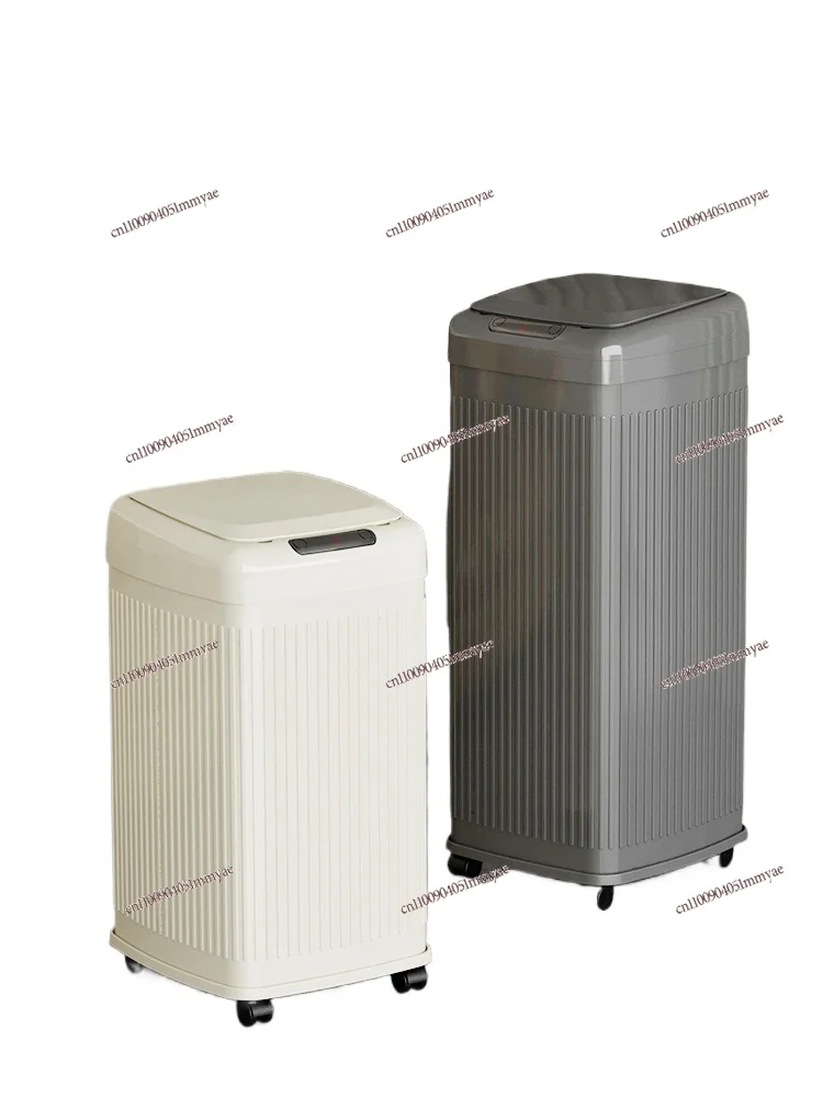 

Automatic Induction Household Trash Can Living Room Kitchen Hotel Electric Sanitary Belt Cover Large Capacity New Model